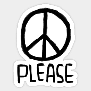 Peace Sign, Peace Please, No War, Antiwar Sticker